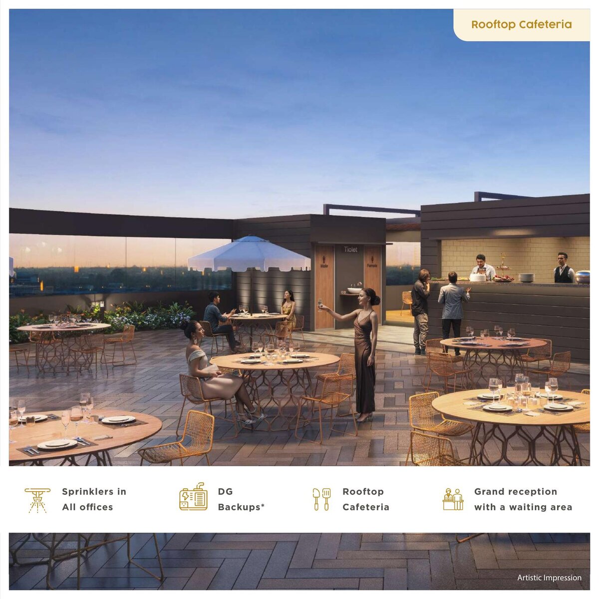 EBC rooftop cafeteria