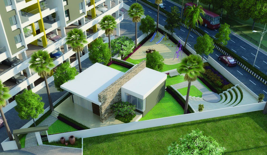 Mount Brisa clubhouse, garden, and children play area