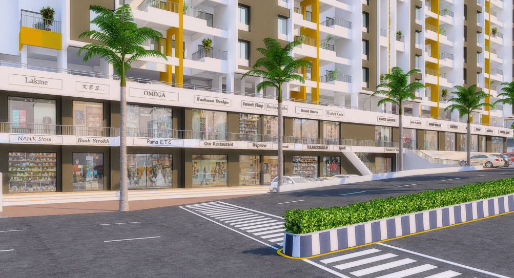 Mount Brisa commercial frontage and residential elevation